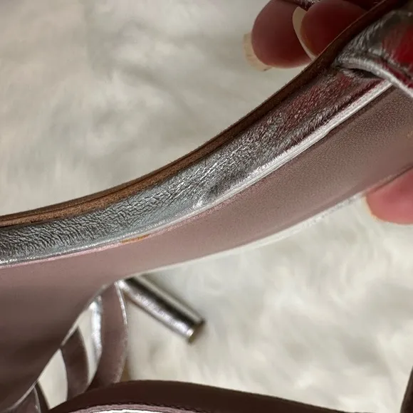 Diane Von Furstenberg Silver Sandals