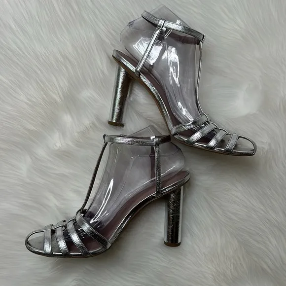 Diane Von Furstenberg Silver Sandals
