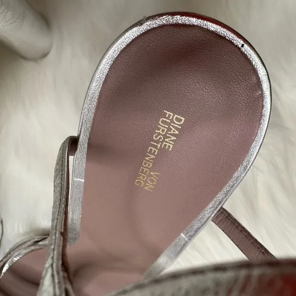 Diane Von Furstenberg Silver Sandals
