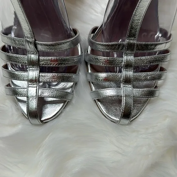 Diane Von Furstenberg Silver Sandals