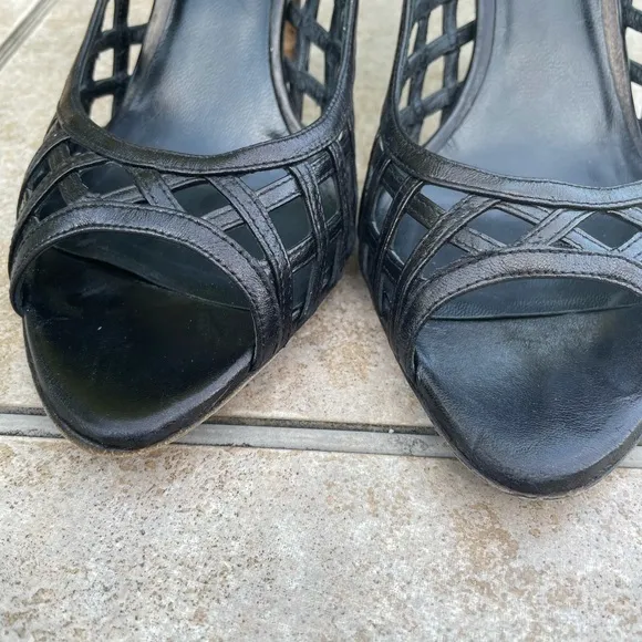 Dior Iridescent Black Heels Sandals