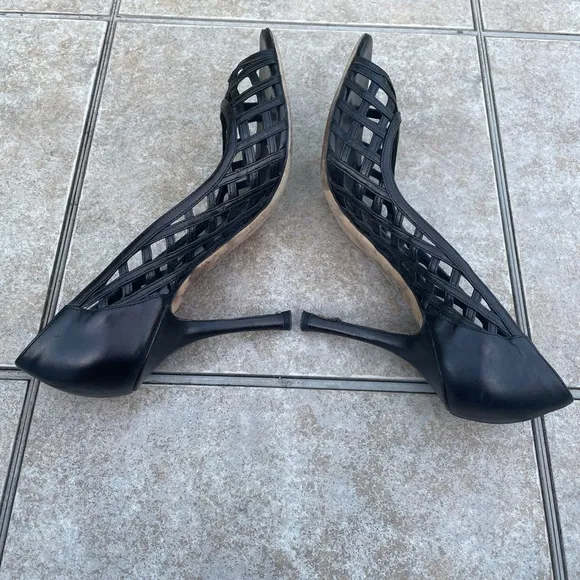 Dior Iridescent Black Heels Sandals