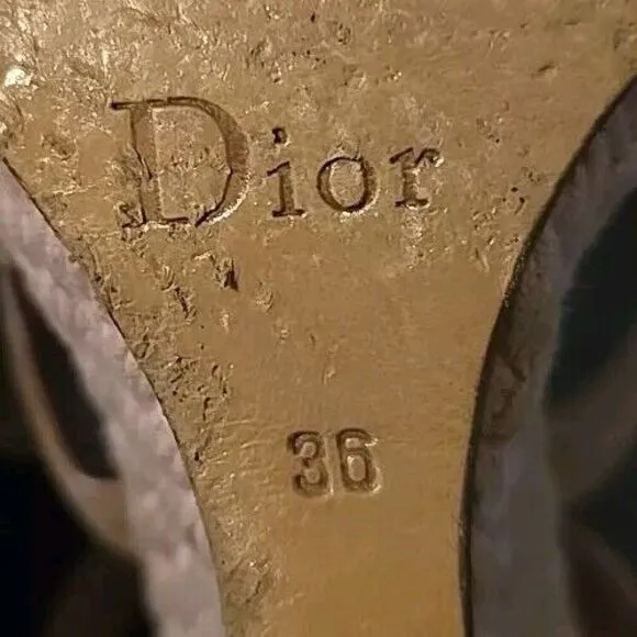 Dior Pink Suede Leather Wedge Ankle Strap D Buckle Sandals Size Y2K 36 5.5 RARE!