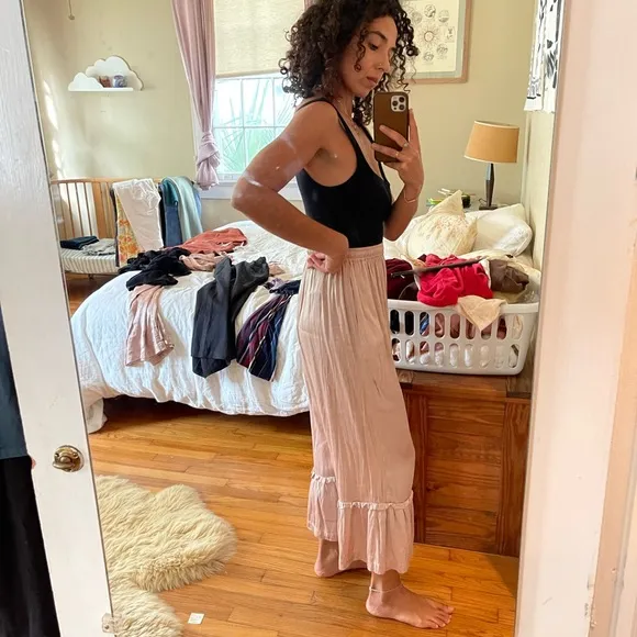 Discontinued Set: MYRAH penaloza Donna tube top and pants silk satin
