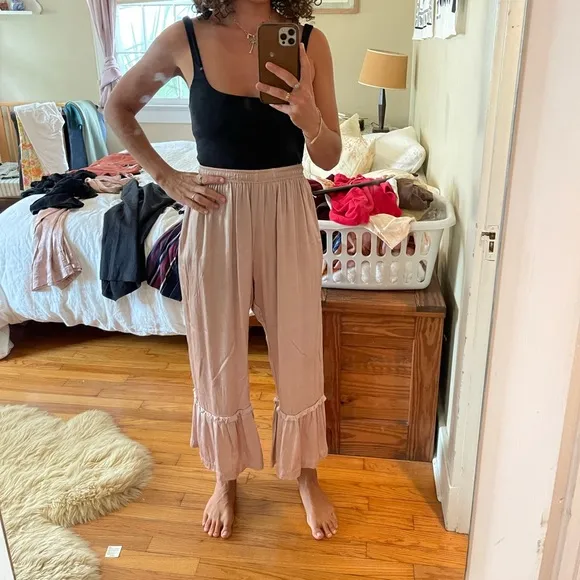 Discontinued Set: MYRAH penaloza Donna tube top and pants silk satin