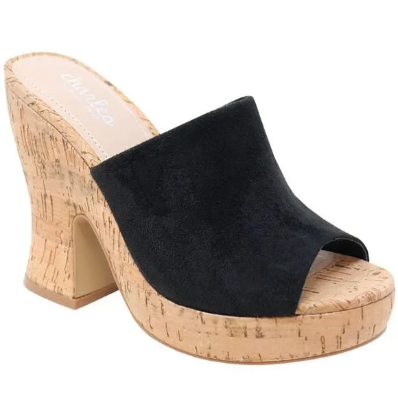 DITZY CHARLES BY CHARLES DAVID Microsuede Wedge Sandals Size 8.5 New in box