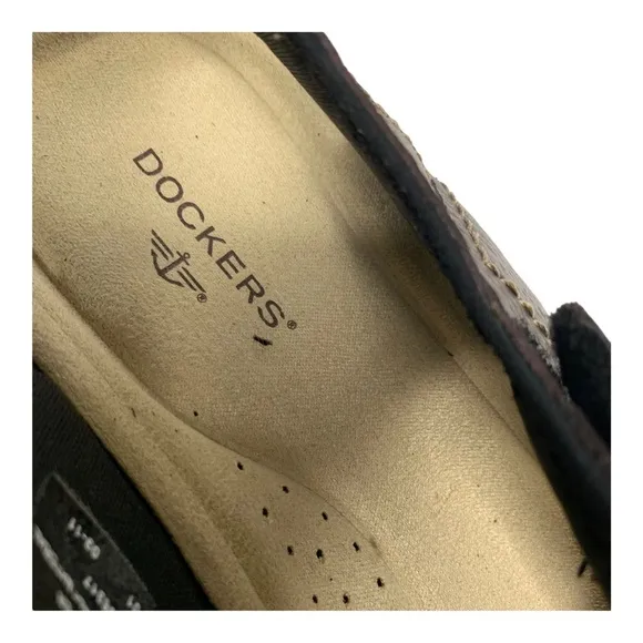 Dockers Men’s Brown Leather Cushioned Footbed Adjustable Straps Sandals Size 12