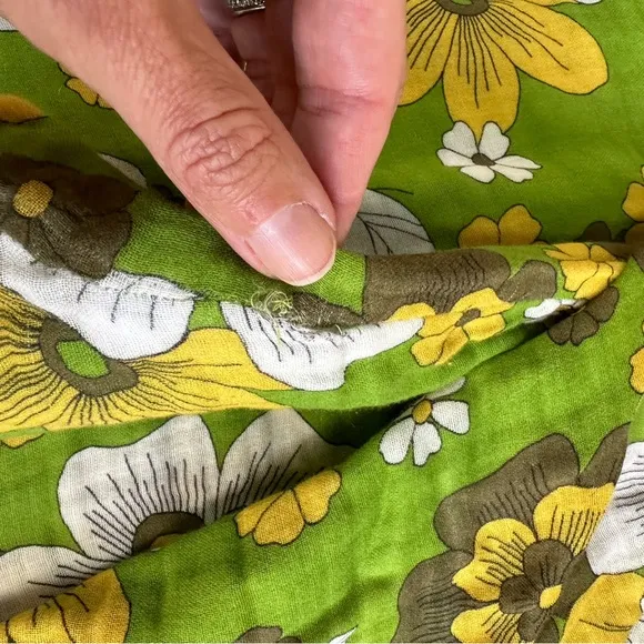 Dodo BAR OR MOSA FLORAL-PRINT TIE-FRONT COTTON-VOILE MINI SKIRT IN‎ GREEN SZ S