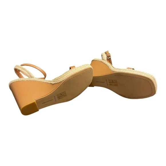Dolce Vita Aurora Ankle Strap Espadrille Wedge Sandals Cedar Embossed Stella 9.5