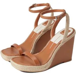 Dolce Vita Aurora Ankle Strap Espadrille Wedge Sandals Cedar Embossed Stella 9.5