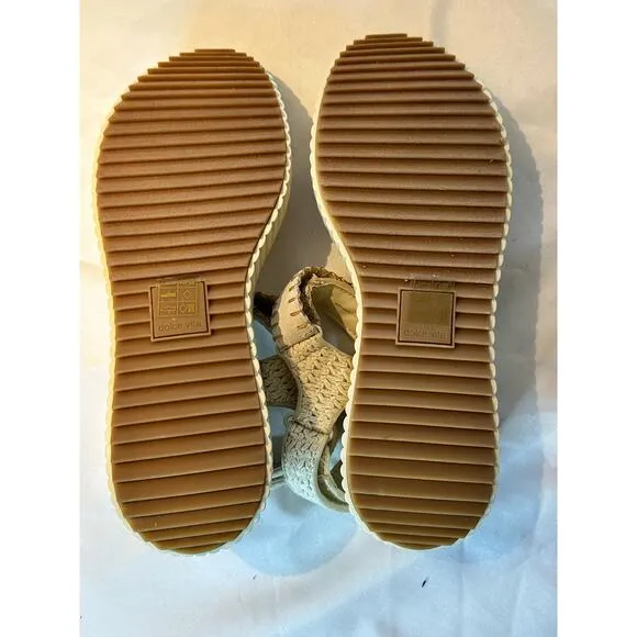 Dolce Vita Debra Suede Platform Banded Sandals Size 11 Ivory.  NWT