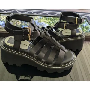 Dolce Vita Gladiator Sandals Women's Sz 8.5 Galore Black Leather Goth Core 80s
