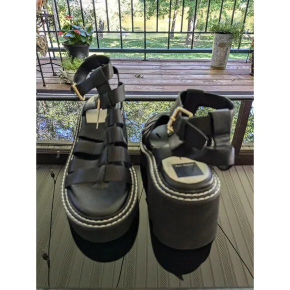 Dolce Vita Gladiator Sandals Women's Sz 8.5 Galore Black Leather Goth Core 80s