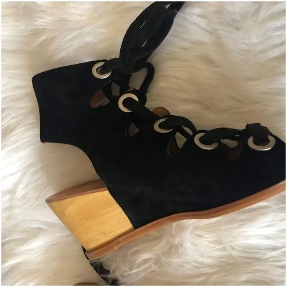 Dolce Vita wooden block wedge heel