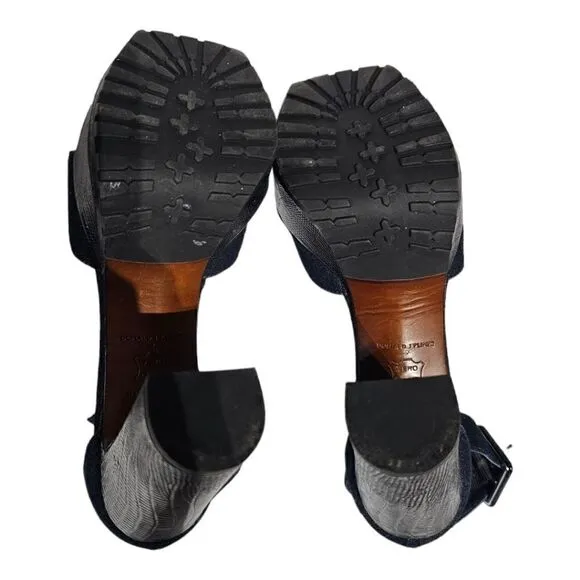 DONALD J PLINER Denim Platform Sandals Heels - Size 10