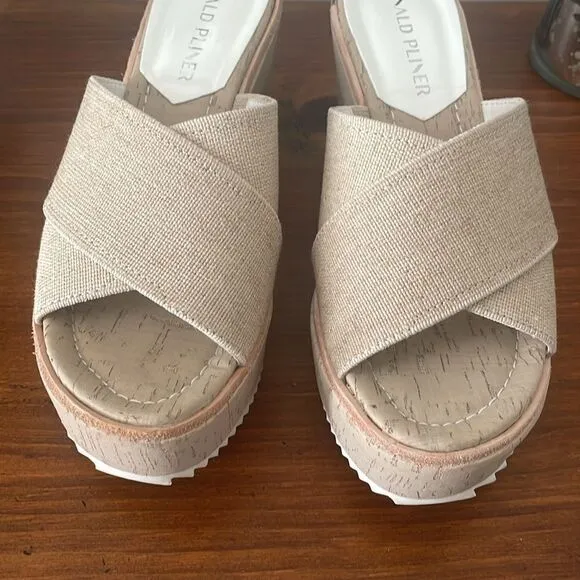 Donald J Pliner Ideal Canvas Wedge Sandals