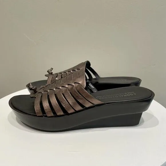 Donald J. Pliner Lea Bronze Platform Sandals - Size: 9.5