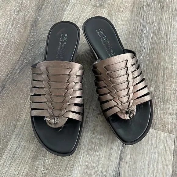 Donald J. Pliner Lea Bronze Platform Sandals - Size: 9.5