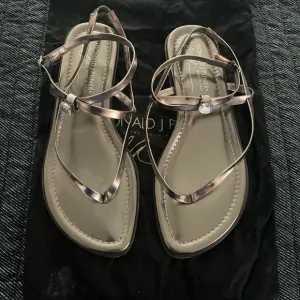 Donald J. Pliner Women's Metallic Sandals with Gems in Heels