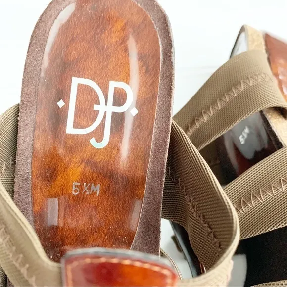 Donald Pliner Brown Belle Tortoise Wedge Sandals