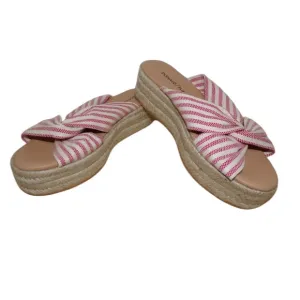 DONALD PLINER CHATCHA ESPADRILLE RASPBERRY WHITE SANDAL PLATFORMS SANDAL SHOES