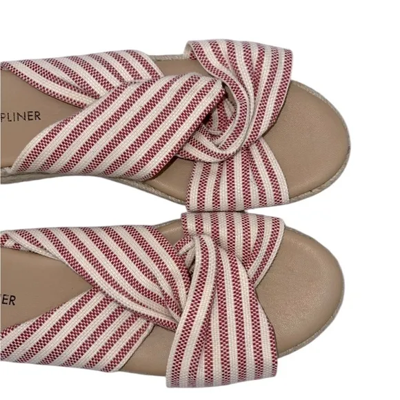 DONALD PLINER CHATCHA ESPADRILLE RASPBERRY WHITE SANDAL PLATFORMS SANDAL SHOES