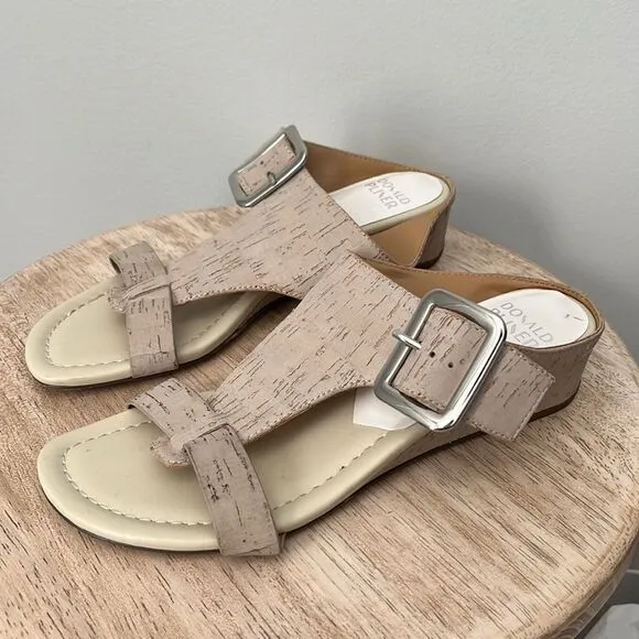 Donald Pliner Vine Wedge Sandals in Tan Sz 7 NWOB