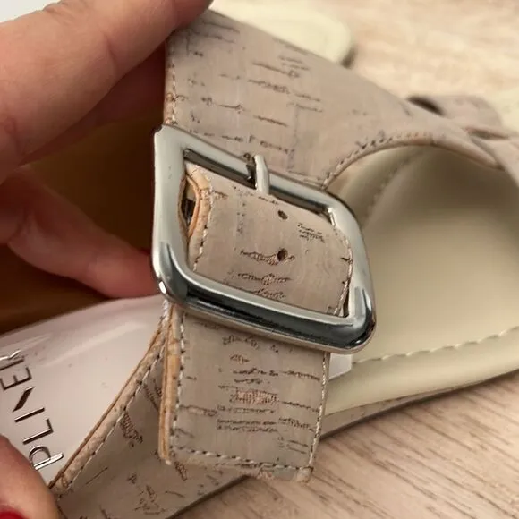 Donald Pliner Vine Wedge Sandals in Tan Sz 7 NWOB
