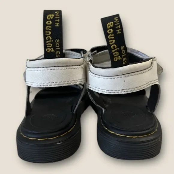 Dr Air Wair Doc Martens Leather Sandal Kids US 1 Klaire White Bouncing Sole