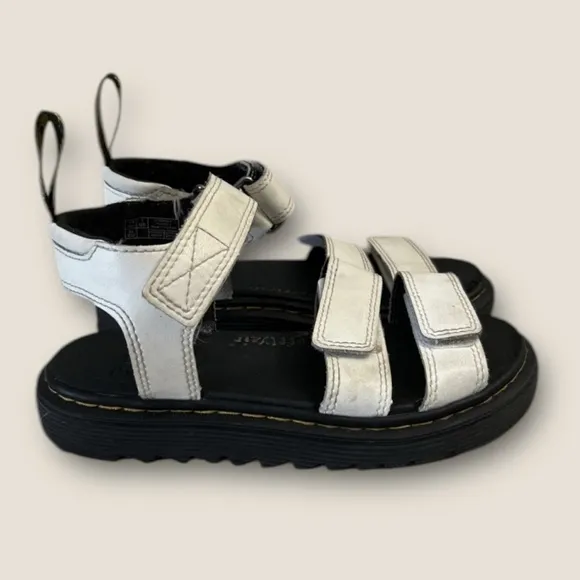 Dr Air Wair Doc Martens Leather Sandal Kids US 1 Klaire White Bouncing Sole