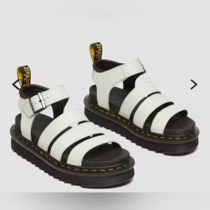 Dr. Marten Blaire Athena Leather Strap Sandal Smoked Mint White- Size 6