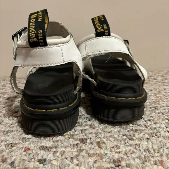 Dr. Marten Blaire Athena Leather Strap Sandal Smoked Mint White- Size 6