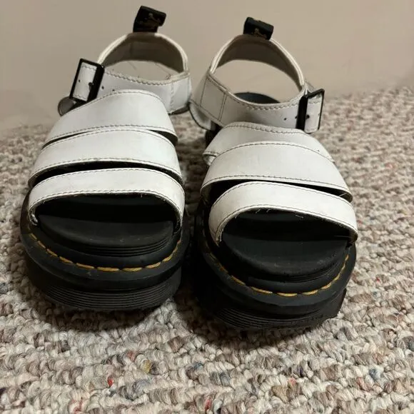 Dr. Marten Blaire Athena Leather Strap Sandal Smoked Mint White- Size 6