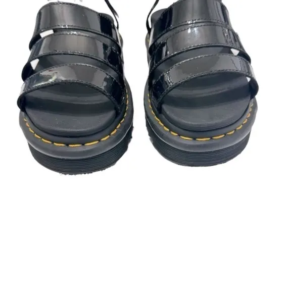 DR MARTENS Blaire patent leather gladiator sandal Sz 8