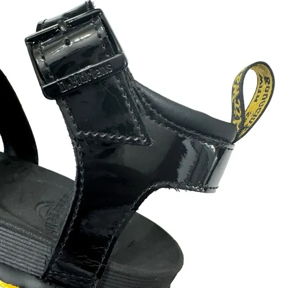 DR MARTENS Blaire patent leather gladiator sandal Sz 8