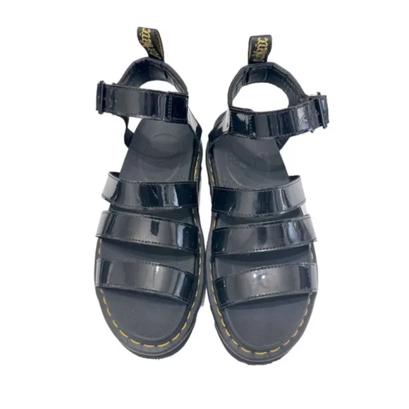DR MARTENS Blaire patent leather gladiator sandal Sz 8