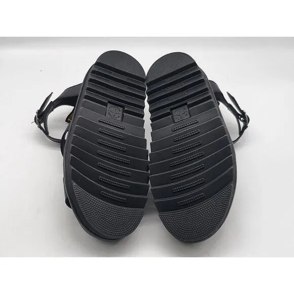 Dr. Martens Blaire Sandals Womens Size 5 Strappy Buckle Black SoftWair Platform