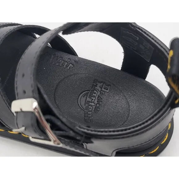 Dr. Martens Blaire Sandals Womens Size 6 Strappy Buckle Black SoftWair Platform
