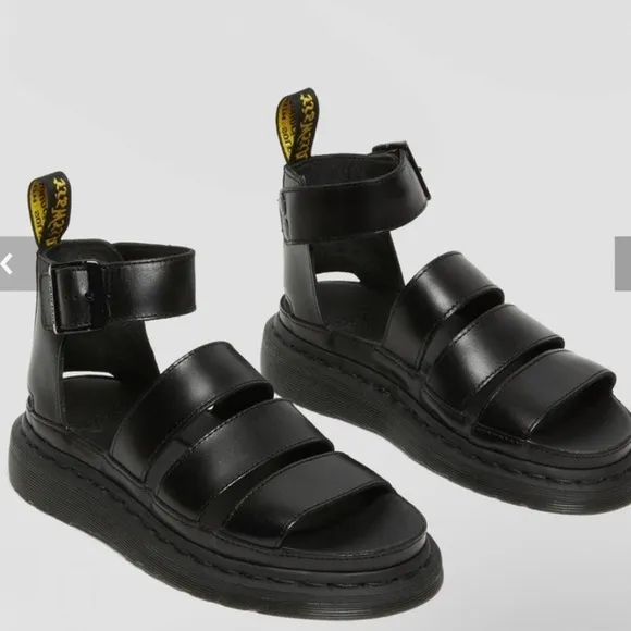 Dr. Martens | Clarissa II Leather Strappy Sandals Black NEW