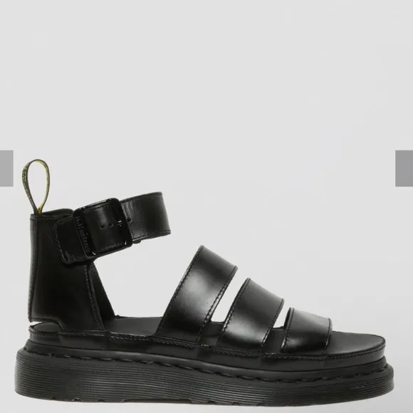 Dr. Martens | Clarissa II Leather Strappy Sandals Black NEW