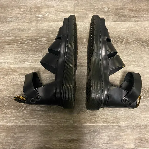 Dr. Martens | Clarissa II Leather Strappy Sandals Black NEW