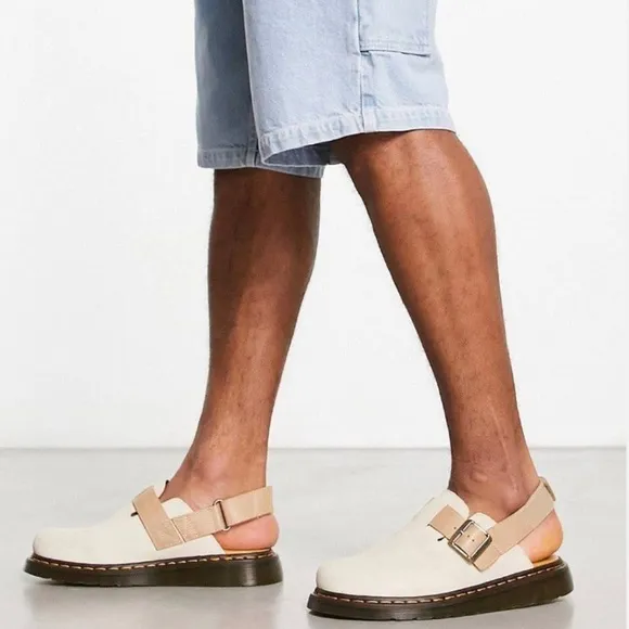 Dr. Martens Jorge II Warm Stone Buttersoft Sling Back Sandals Mules Sz11-M/ 12-W