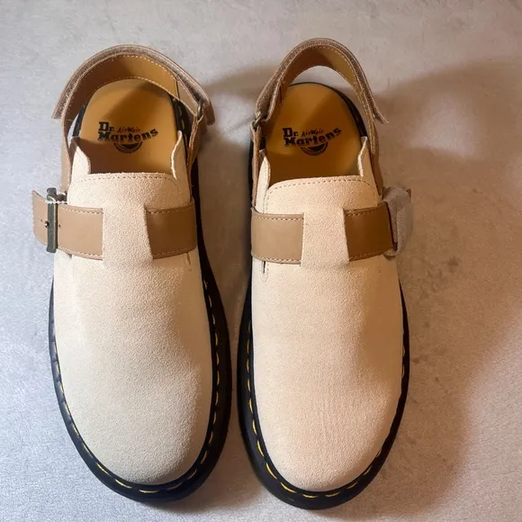 Dr. Martens Jorge II Warm Stone Buttersoft Sling Back Sandals Mules Sz11-M/ 12-W