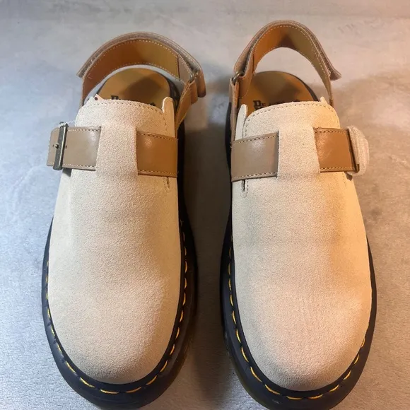 Dr. Martens Jorge II Warm Stone Buttersoft Sling Back Sandals Mules Sz11-M/ 12-W
