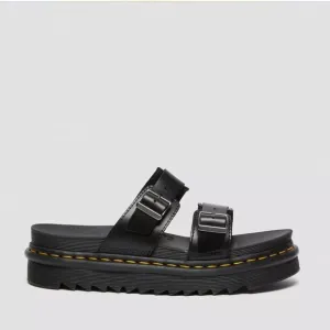 Dr Martens MYLES BRANDO LEATHER BUCKLE SLIDE SANDALS