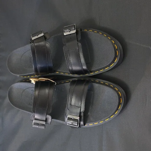 DR MARTENS MYLES SLIDE DOUBLE STRAP SANDAL