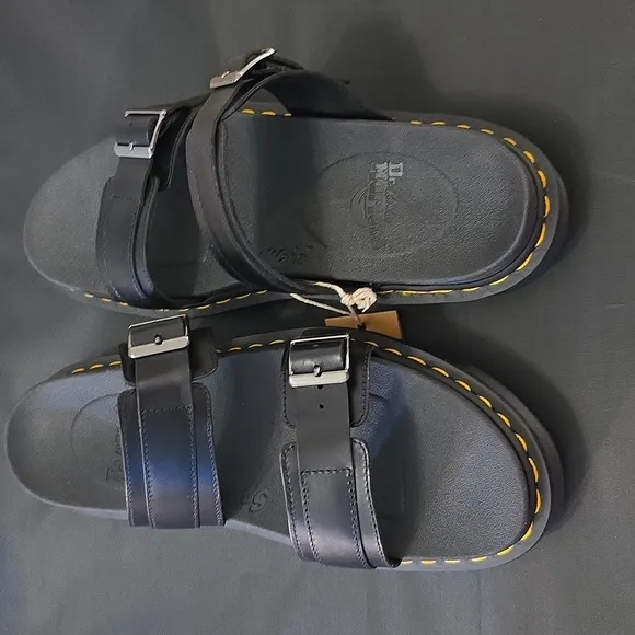 DR MARTENS MYLES SLIDE DOUBLE STRAP SANDAL