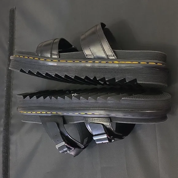 DR MARTENS MYLES SLIDE DOUBLE STRAP SANDAL