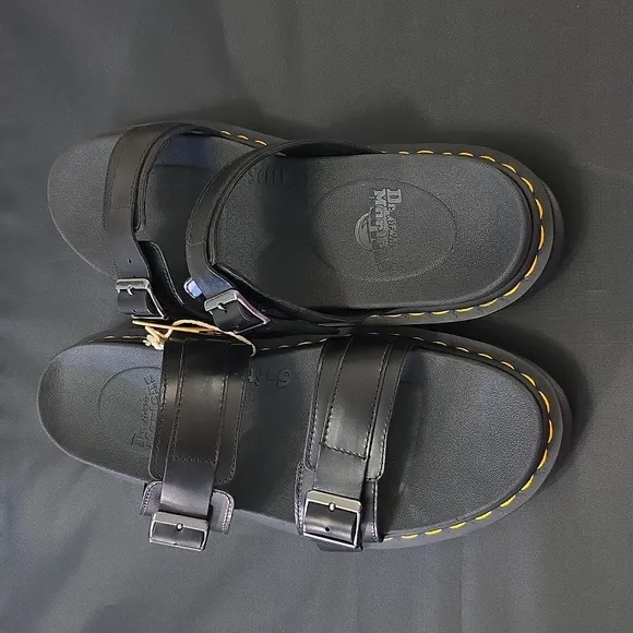 DR MARTENS MYLES SLIDE DOUBLE STRAP SANDAL
