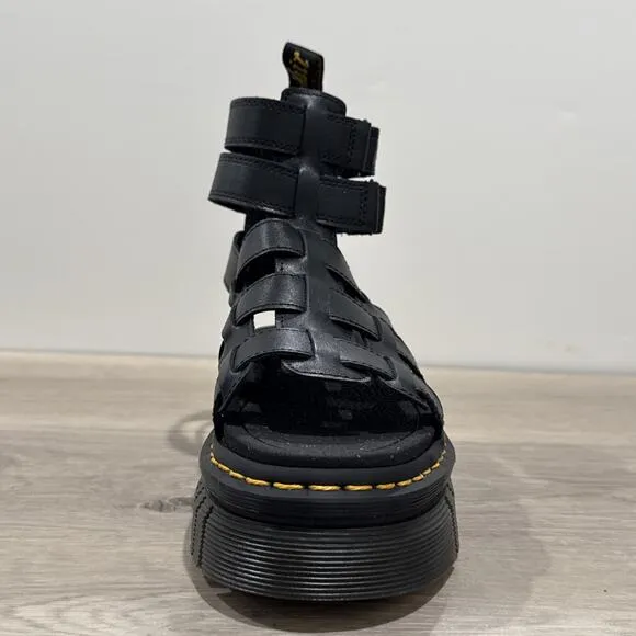 Dr. Martens Ricki Gladiator Nappa Lux Leather Platform Sandals Women 5 Size NEW